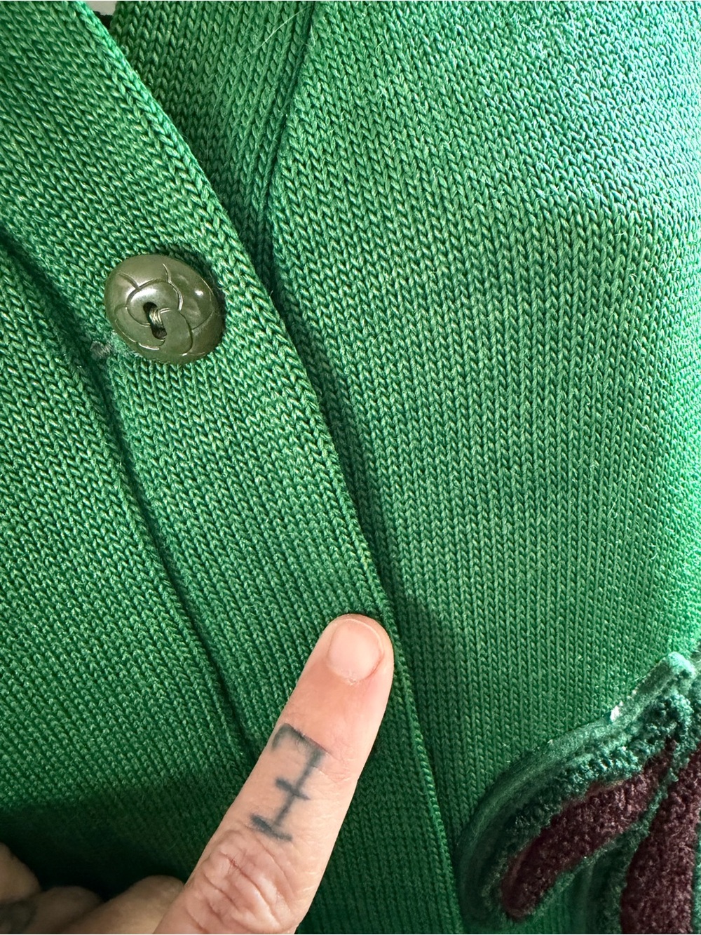Vintage Wool Letterman-Style Sweater - Picture 7 of 10